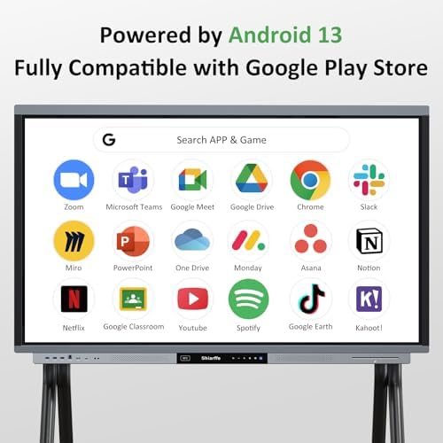 Shiarffe R9 55" Smart Board 16GB+256GB, Built-in 50MP AI Camera
