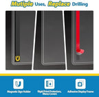 Magnetic Sign Holder Wall Mount 8.5 x 11, Plastic Door Display Frame - Image 3
