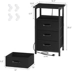 vagusicc night stand set 2 with charging station, close-up detail