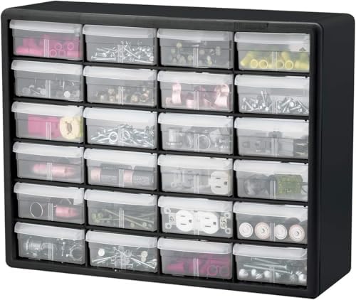 Akro-Mils 24 Cabinet 10724, Plastic Parts Storage Hardware and Craft Cabinet,...