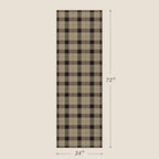 jtj easy jute 2x6 outdoor runner rug, black shown in use