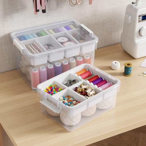 160qt stackable storage bins with lids trays craft, package contents