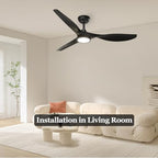 roomratv 52 inch modern ceiling fan with light, view 9