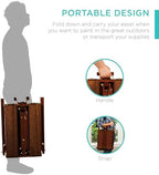 best choice products art easel for painting, portable showing dimensions