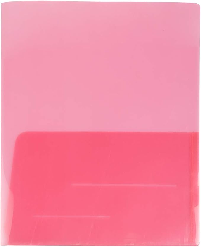 JAM PAPER Plastic Light Weight Flexible Two Pocket Presentation Folders - Image 2