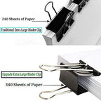 Ufmarine Extra Large Binder Clips 2.4 Inch Length, Jumbo Binder Clips - Image 8