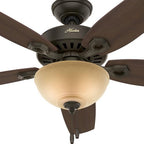 hunter builder deluxe, indoor, ceiling fan, pull chain, view 11