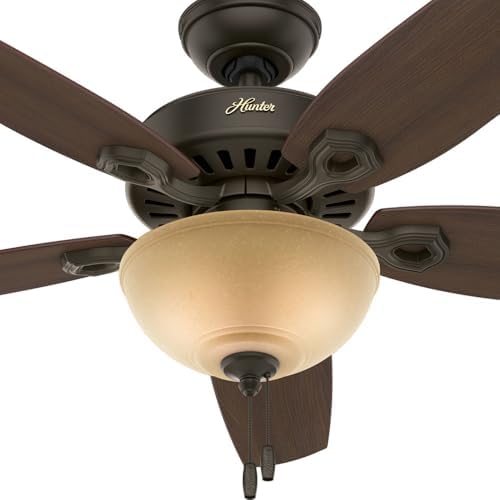 hunter builder deluxe, indoor, ceiling fan, pull chain, view 11