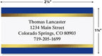 Blue and Gold Foil Border Return Address Labels - Image 2