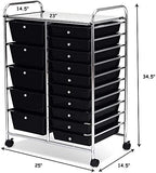 DORTALA 15-Drawer Rolling Storage Cart - Image 3