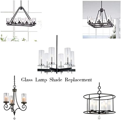Sunwo Glass Shade Straight Cylinder Glass Lamp Shade Replacement - Image 3