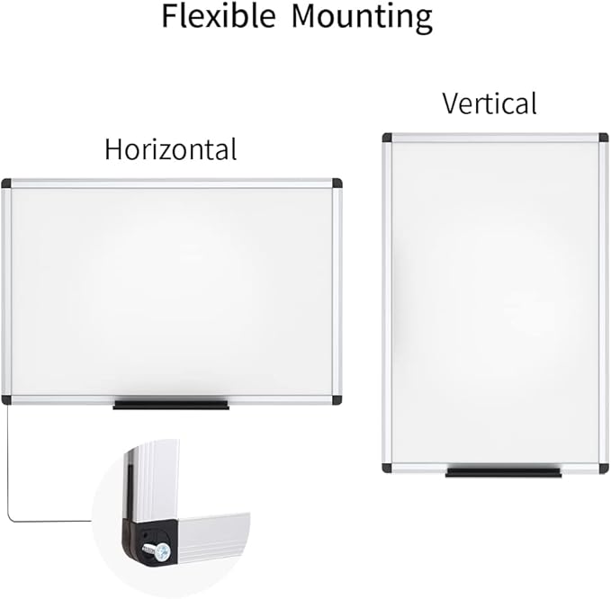 VIZ-PRO Magnetic Whiteboard/Dry Erase Board, 36 X 24 Inches, Includes 1 Eraser - Image 2
