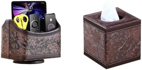 YAPISHI 1x Swivel Remote Control Holder + 1x Square Tissue Box Cover