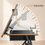 yaheetech adjustable drafting table art desk,storage drawers & on a desk or shelf