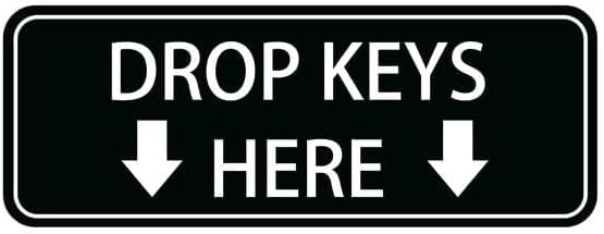 Stick-On Wall Acrylic Drop Keys Here Door Wall Label Signs，For Offices by Unknown