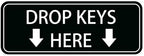Stick-On Wall Acrylic Drop Keys Here Door Wall Label Signs，For Offices by Unknown