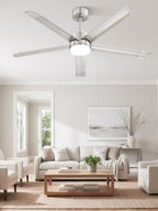 zmishibo 52 inch ceiling fans with lights, bend-resistant, front angle view