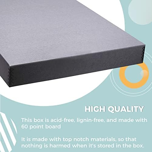 golden state art, drop front archival storage box, side view