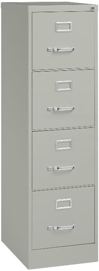 Scranton & Co 4-Drawer 22" Deep Letter Filing Cabinet in Black, Office by Unknown