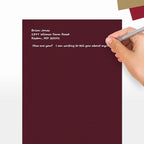 LUXPaper 8.5" x 11" Cardstock | Letter Size | Burgundy Linen | 100lb. Cover | 1 - Image 5