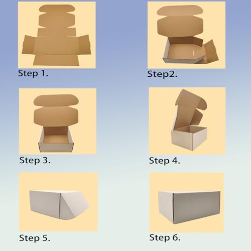 14x10x3 inch shipping boxes set of 20, white, package contents