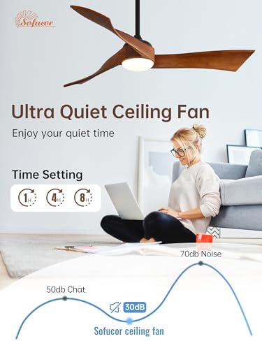 sofucor 52 inch ceiling fan with light and, package contents