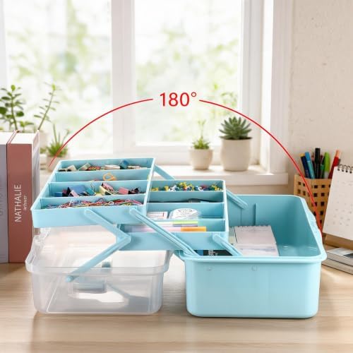 tackle box, 15-inch extra large art storage box, side view