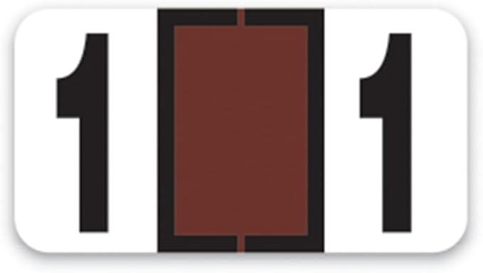 File Right Number Labels Roll – Color-Coded Numeric Filing Labels, 1-5/8" × by Unknown