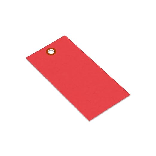 SmartSign 4.75 x 2.375 inch “Red” Blank Tyvek Shipping Tags - Image 6