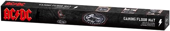 Subsonic - Metal Music Gaming Floor Mat 39.4x39.4 inch - Non-Slip for Office Chairs - Floor and Parquet Protection Mat for Gaming Rooms - Easy to Clean - Black (AC/DC)
