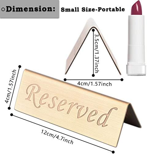 Reserved Sign - 10 Year's Use Stainless Steel Tabletop Sign Desk Top Stand Tent - Image 2