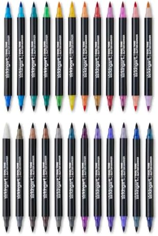 kingart 48-piece acrylic paint marker set – 2mm, package contents
