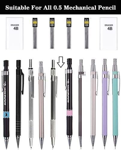 Lifreer 0.5 Lead Refills, Unbreakable 0.5 mm Lead Refills and 2 Premium Erasers - Image 3