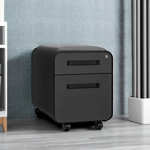 Laura Davidson Furniture STOCKPILE Mini Seated 2 Drawer Mobile File Cabinet - Image 2