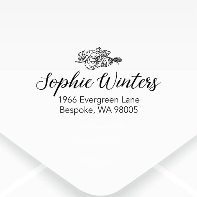 Custom Floral Address Stamp | Choose from 12 Designs | Multiple Ink Color - Image 2