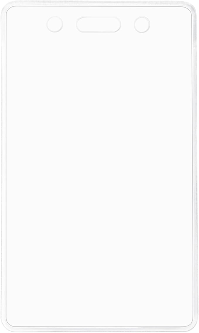 Amazon Basics ID Badge Holders, Vertical Clear Plastic 2.55" x 4.41" - Image 4