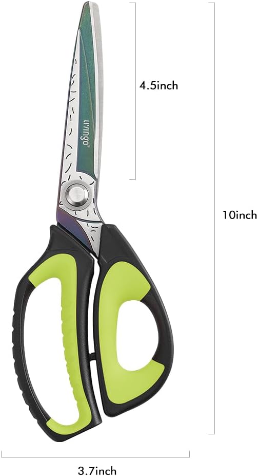LIVINGO Heavy Duty Industrial Scissors: 10" Utility Stainless Steel Sharp - Image 2