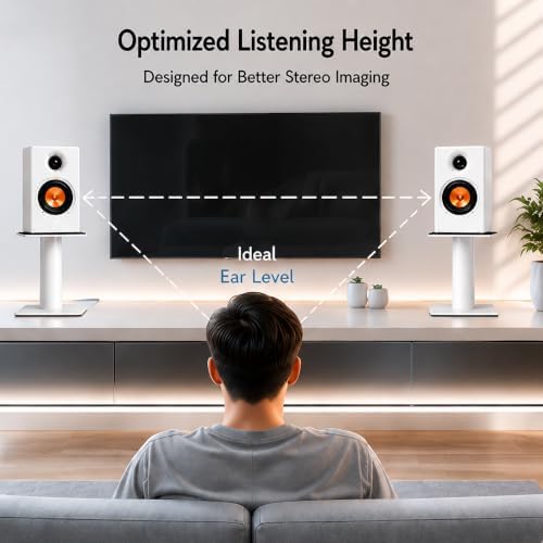 Desktop Speaker Stands Pair for 5-8 Inch Studio Monitors & Bookshelf Spea...
