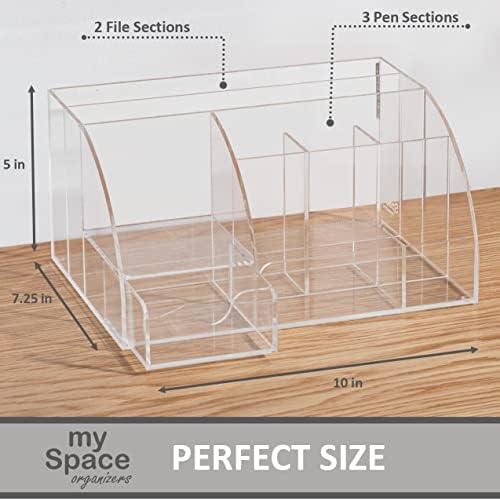 my space organizers clear acrylic desk oganizer, 9, side view