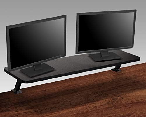 Kantek Ergonomic Mounted Computer Monitor Riser Stand, Floating Desk Shelf, C...