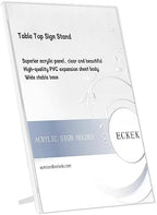 ECKEK Acrylic Sign Holder A3/A4/A5 Menu Displays L Shape Sign Stand Table Top by ECKEK