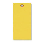 SmartSign 6.25 x 3.125 inch “Yellow” Blank Tyvek Shipping Tags by SmartSign