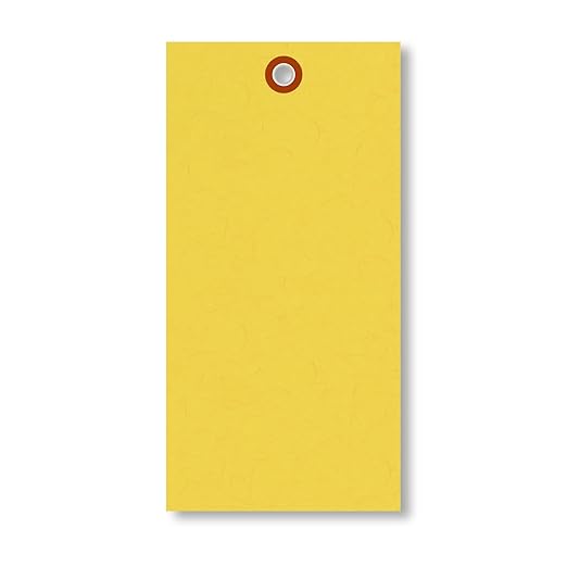 SmartSign 6.25 x 3.125 inch “Yellow” Blank Tyvek Shipping Tags by SmartSign