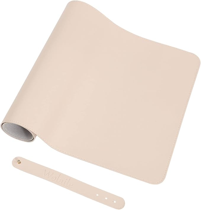 Wolaile Desk Blotter Pad, 27x13 inch PU Leather Computer Mouse Mat, Non-Slip - Image 7