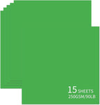 15 Sheets Green Cardstock 12"x12", 250gsm/90lb Heavyweight Cardstock Paper by Bazyrock