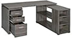 Pemberly Row L Shape Corner Storage Desk in Weathered Gray, Letter/Legal File - Image 9