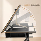 yaheetech adjustable drafting table art desk,storage drawers & on a desk or shelf