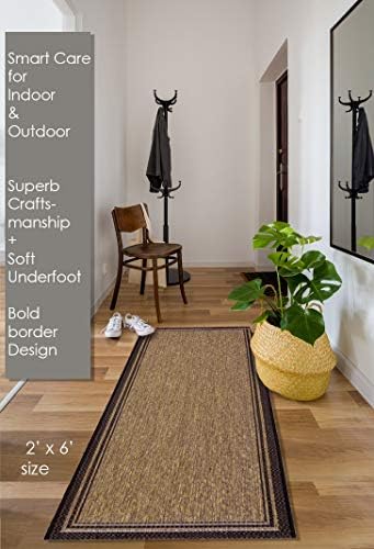 gertmenian indoor outdoor classic flatweave area rug, stain, side view
