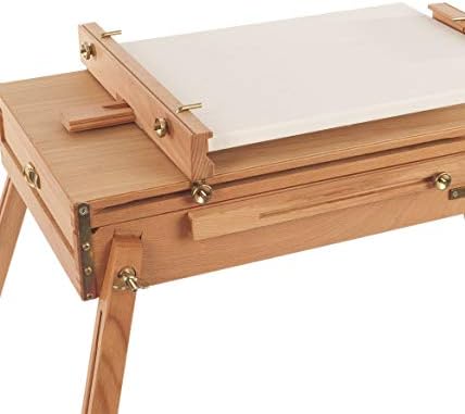 mabef m22 french sketch box easel, portable oiled, front angle view