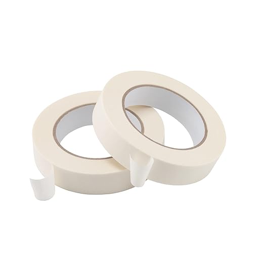 Lichamp Masking Tape 1 inch, 3 Pack General Purpose Beige White Masking Tape - Image 5